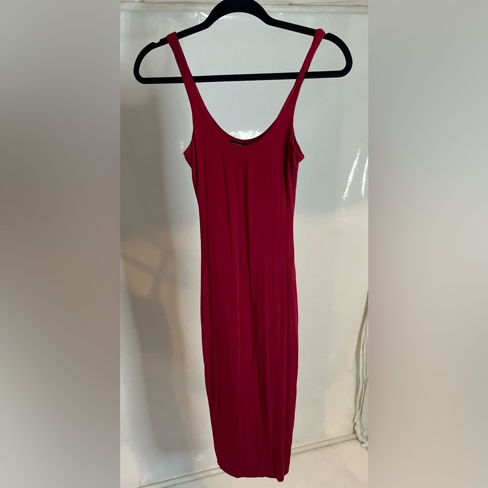 Fashion Nova Rich low cut tank Dress stretchy  size xsmall